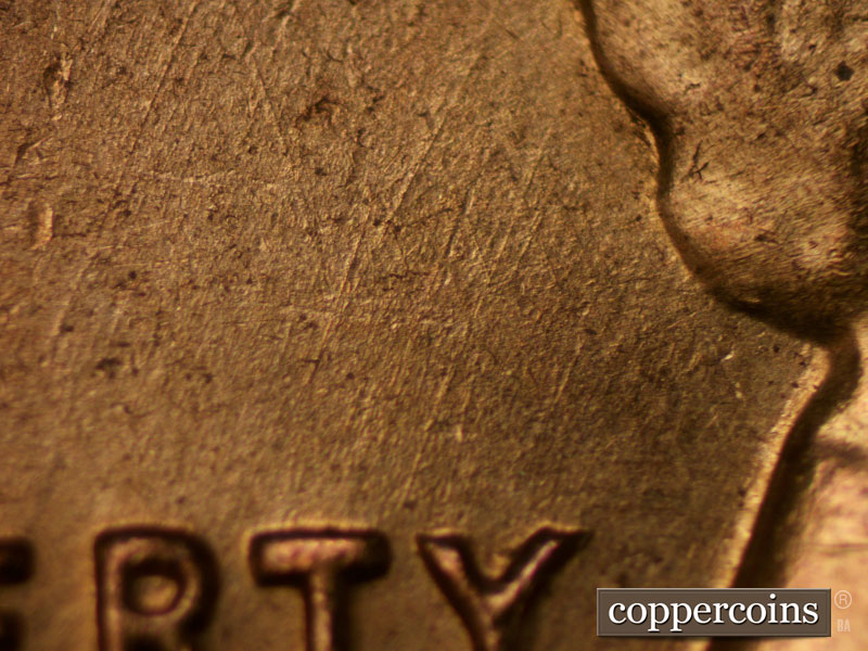 Die-stage A marker on 1961D•1MM•031 (1961 Repunched Mint Mark).