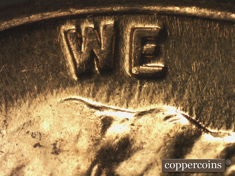 Die-stage C marker on 1961D•1MM•036 (1961 Repunched Mint Mark).