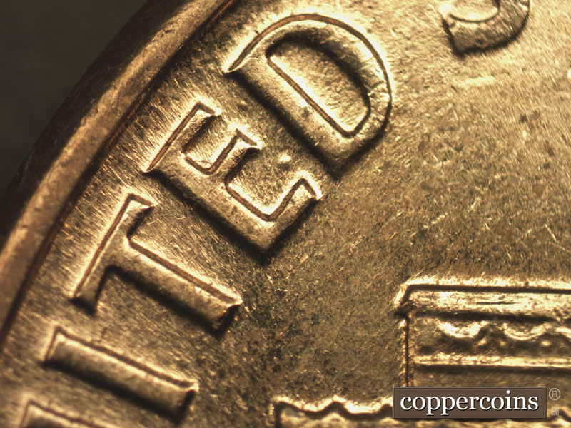 Die-stage C marker on 1961D•1MM•036 (1961 Repunched Mint Mark).