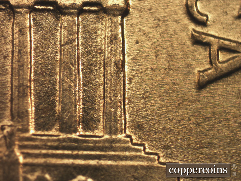 Die-stage C marker on 1961D•1MM•036 (1961 Repunched Mint Mark).