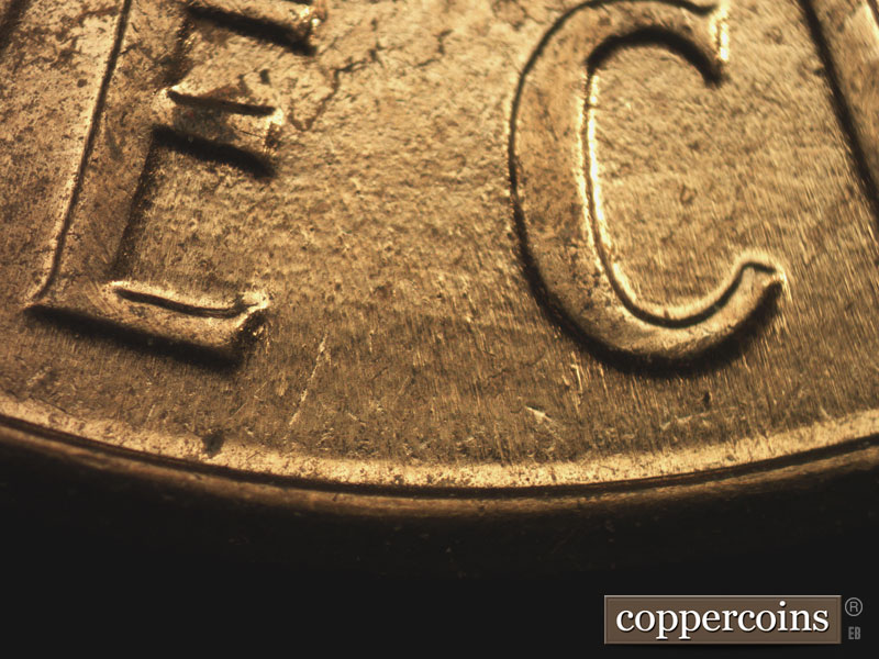 Die-stage C marker on 1961D•1MM•036 (1961 Repunched Mint Mark).