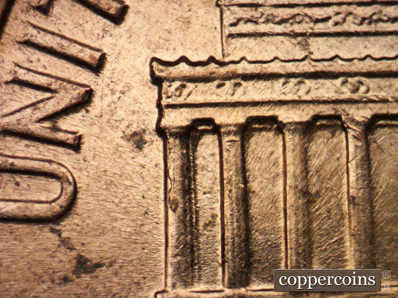 Die-stage C marker on 1961D•1MM•037 (1961 Repunched Mint Mark).
