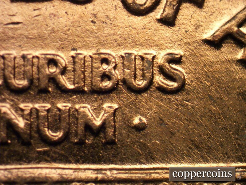 Die-stage B marker on 1961D•1MM•047 (1961 Repunched Mint Mark).