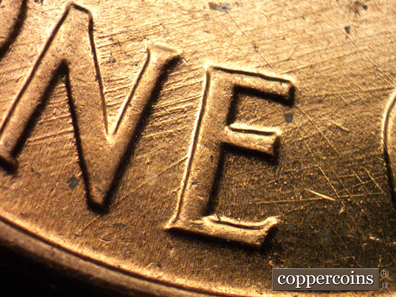 Die-stage B marker on 1961D•1MM•047 (1961 Repunched Mint Mark).