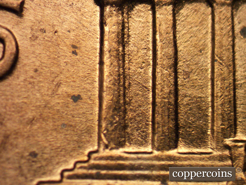 Die-stage B marker on 1961D•1MM•047 (1961 Repunched Mint Mark).