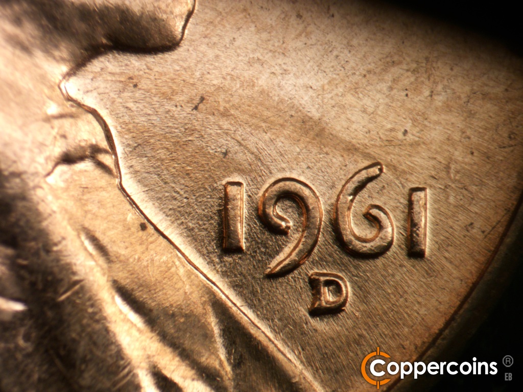 Die-stage A marker on 1961D•1MM•060 showing Date for reference.