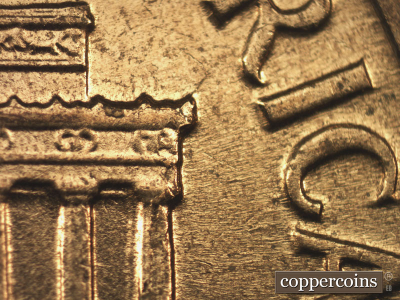 Die-stage C marker on 1961D•1MM•061 (1961 Repunched Mint Mark).