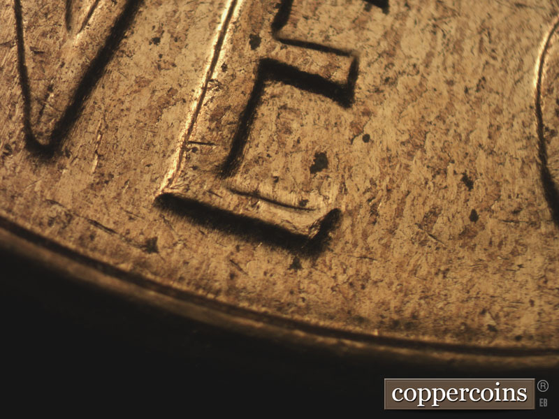 Die-stage C marker on 1961D•1MM•076 (1961 Repunched Mint Mark).