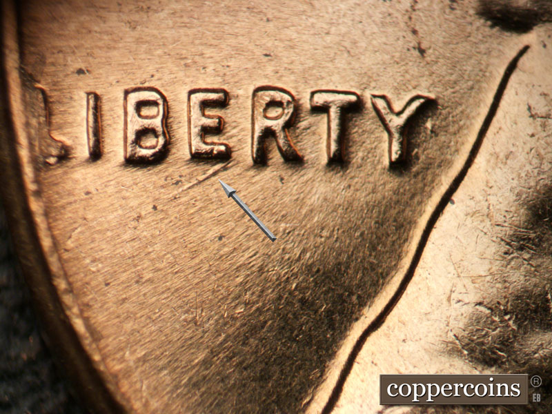 Die-stage C marker on 1961D•1MM•076 (1961 Repunched Mint Mark).
