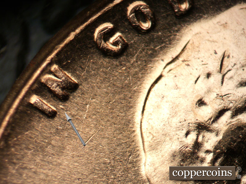 Die-stage C marker on 1961D•1MM•076 (1961 Repunched Mint Mark).