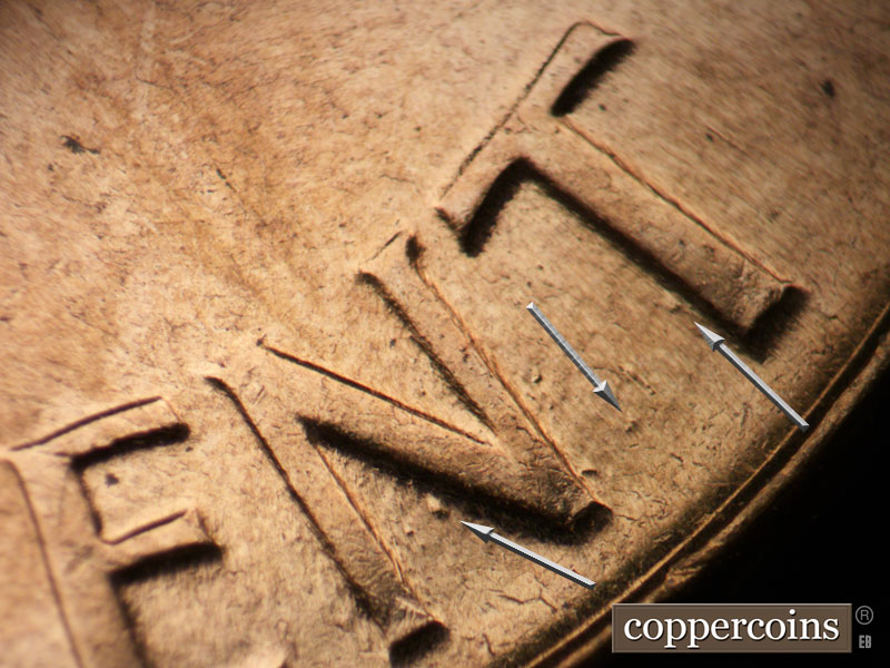 Die-stage C marker on 1961D•1MM•076 (1961 Repunched Mint Mark).
