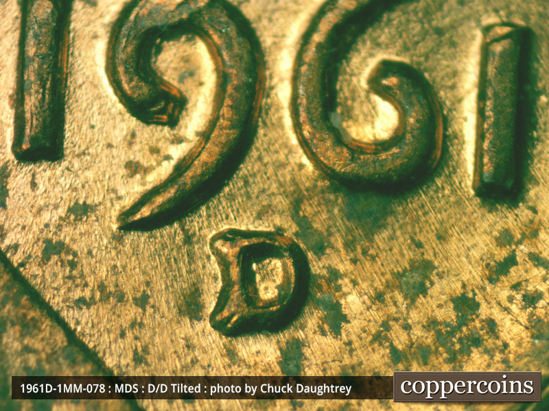 1961 Lincoln cent obverse, CopperCoins die 1961D•1MM•078.