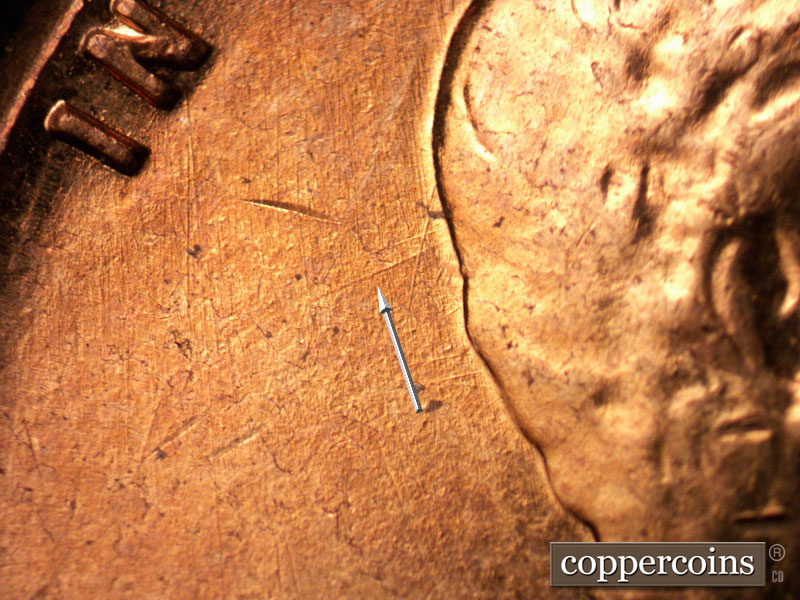 Die-stage A marker on 1961D•1MM•079 (1961 Repunched Mint Mark).