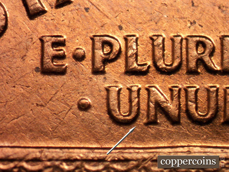 Die-stage A marker on 1961D•1MM•079 (1961 Repunched Mint Mark).