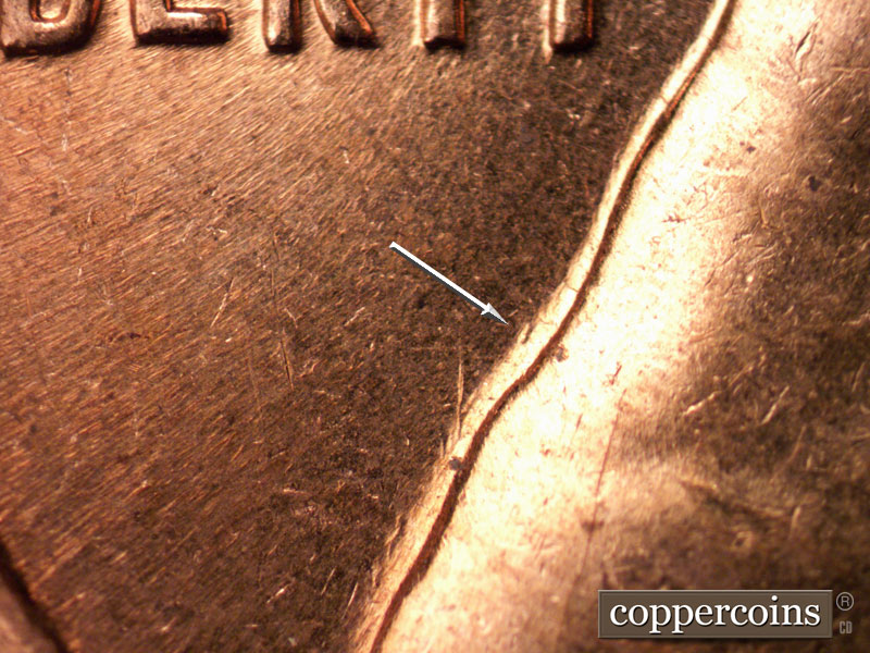 Die-stage B marker on 1961D•1MM•079 (1961 Repunched Mint Mark).