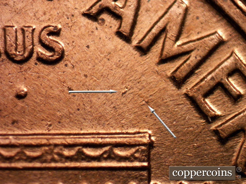 Die-stage B marker on 1961D•1MM•079 (1961 Repunched Mint Mark).