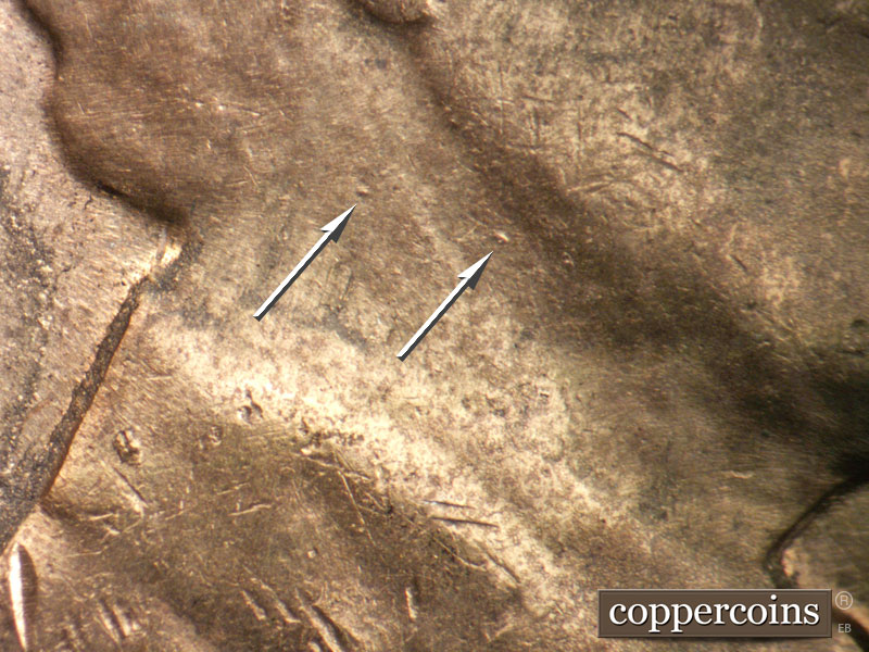 Die-stage B marker on 1961D•1MM•083 (1961 Repunched Mint Mark).