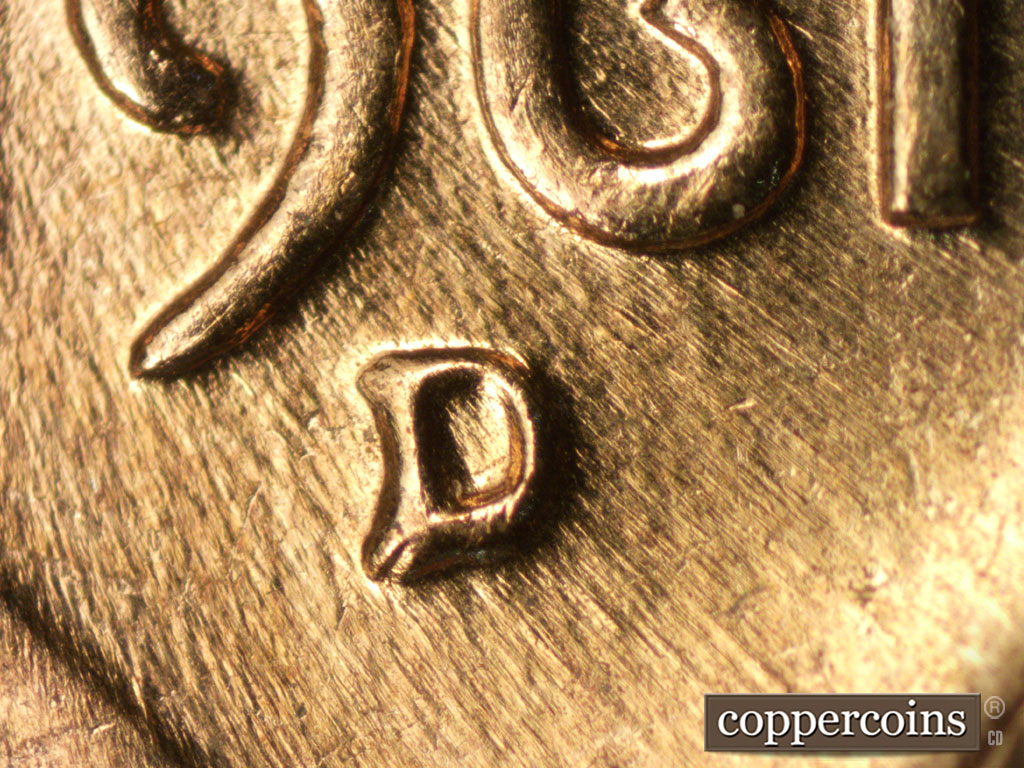 1961 Lincoln cent obverse, CopperCoins die 1961D•1MM•084.
