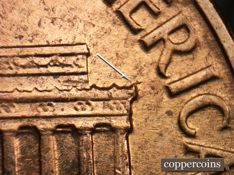 Die-stage C marker on 1961D•1MM•089 (1961 Repunched Mint Mark).