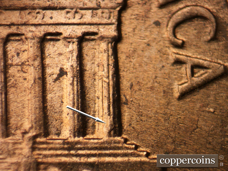 Die-stage C marker on 1961D•1MM•089 (1961 Repunched Mint Mark).
