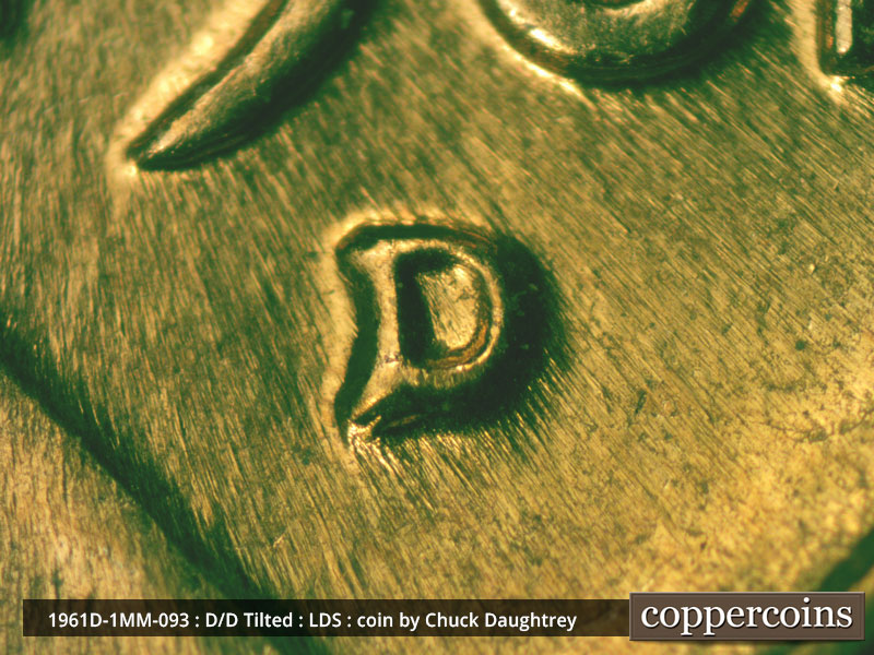 Die-stage C marker on 1961D•1MM•093 (1961 Repunched Mint Mark).