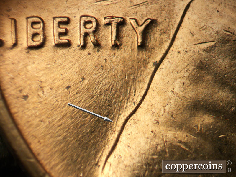 Die-stage C marker on 1961D•1MM•115 (1961 Repunched Mint Mark).