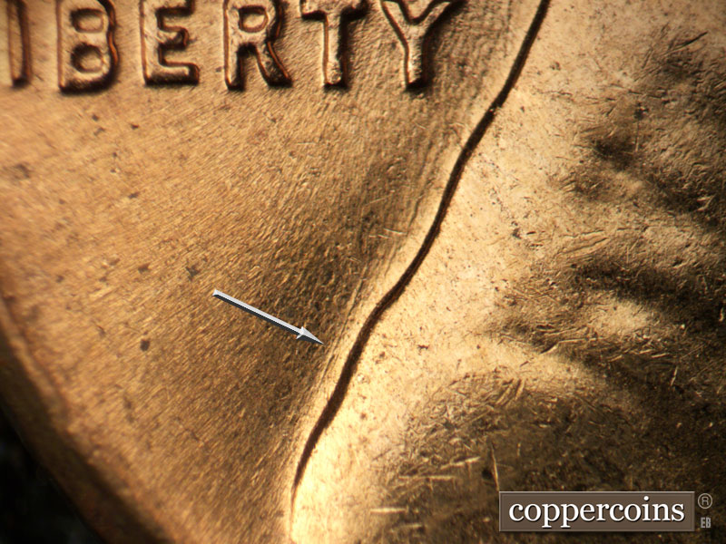 Die-stage C marker on 1961D•1MM•117 (1961 Repunched Mint Mark).
