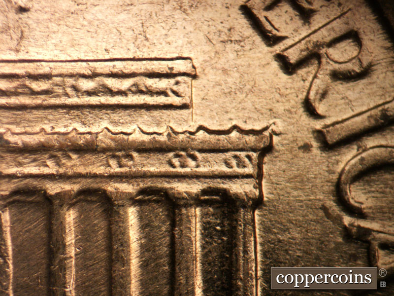 Die-stage C marker on 1961D•1MM•118 (1961 Repunched Mint Mark).