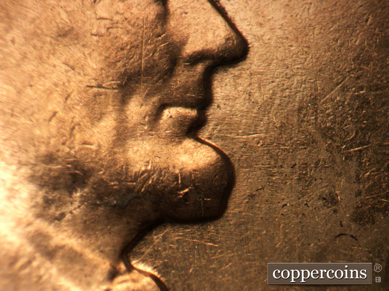Die-stage B marker on 1961D•1MM•123 (1961 Repunched Mint Mark).