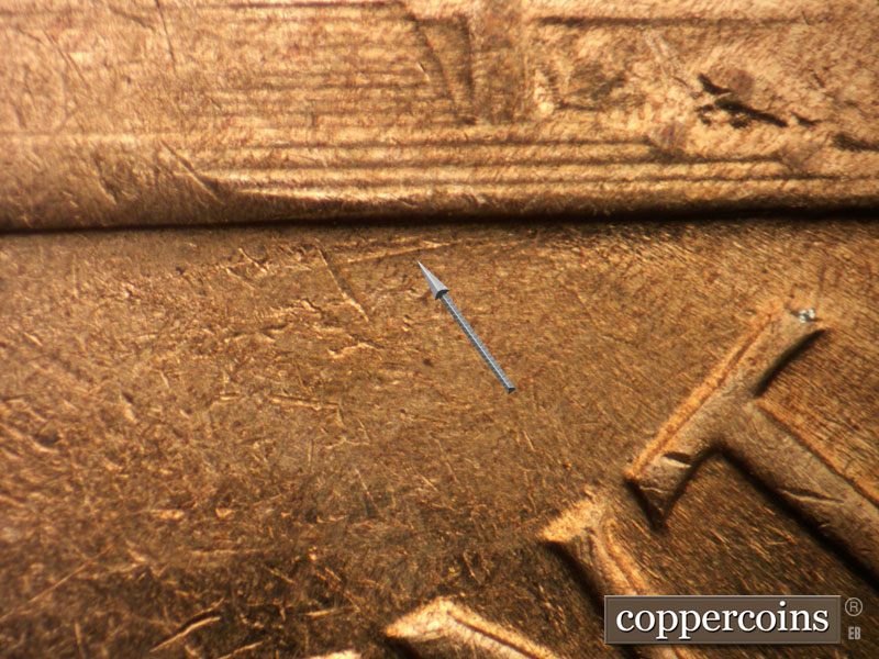 Die-stage B marker on 1961D•1MM•123 (1961 Repunched Mint Mark).