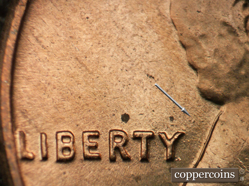 Die-stage B marker on 1961D•1MM•126 (1961 Repunched Mint Mark).