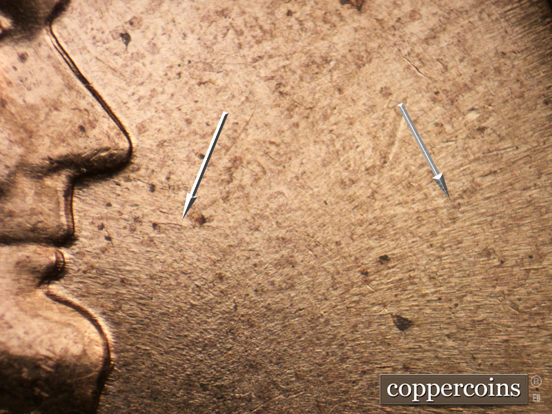 Die-stage B marker on 1961D•1MM•128 (1961 Repunched Mint Mark).