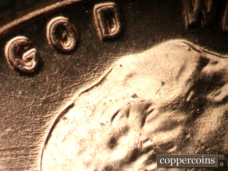Die-stage B marker on 1961D•1MM•131 (1961 Repunched Mint Mark).