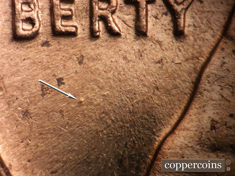 Die-stage C marker on 1961D•1MM•132 (1961 Repunched Mint Mark).