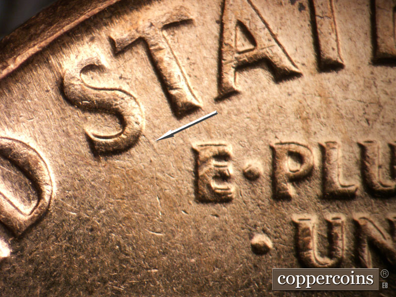 Die-stage C marker on 1961D•1MM•132 (1961 Repunched Mint Mark).