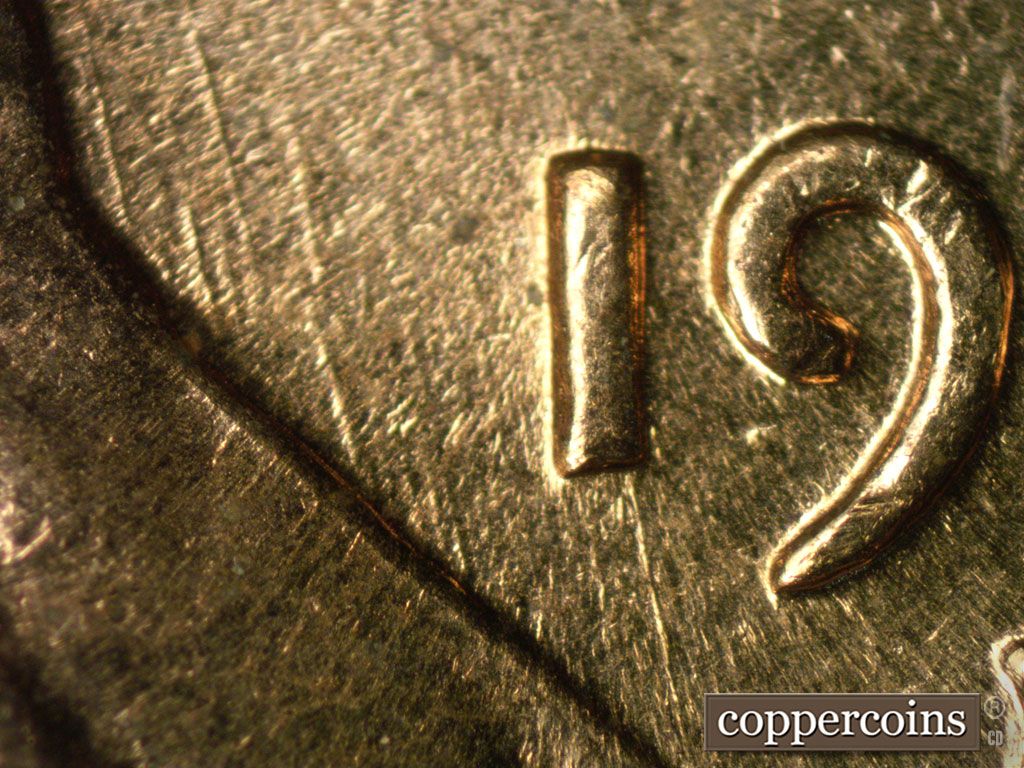 Die-stage B marker on 1961D•1MM•137 (1961 Repunched Mint Mark).