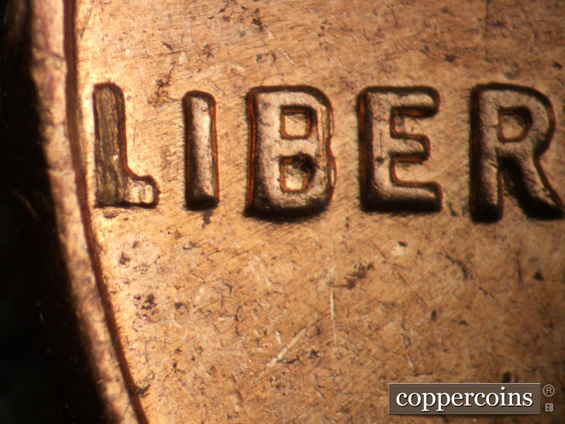 1962 Lincoln cent obverse, CopperCoins die 1962D•1DO•005.