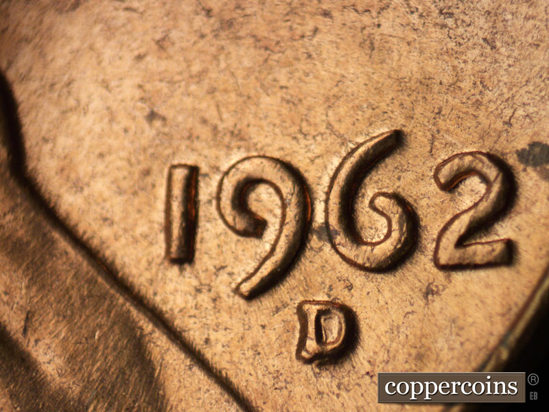 Die-stage C marker on 1962D•1MM•005 (1962 Repunched Mint Mark).