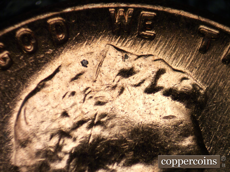Die-stage B marker on 1962D•1MM•025 (1962 Repunched Mint Mark).