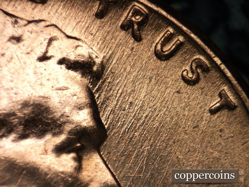 Die-stage B marker on 1962D•1MM•025 (1962 Repunched Mint Mark).
