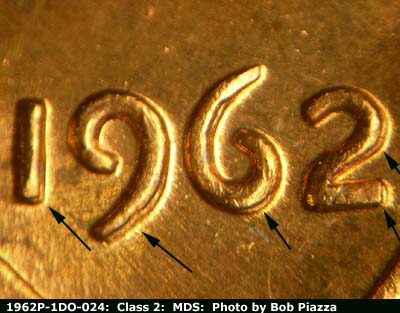 1962 Lincoln cent obverse, CopperCoins die 1962P•1DO•024.