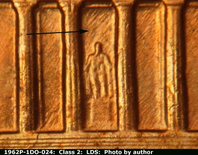 Die-stage C marker on 1962P•1DO•024 (1962 Doubled Die Obverse).
