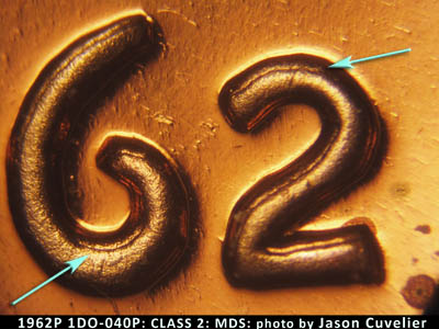 1962 Lincoln cent obverse proof, CopperCoins die 1962P•1DO•040P.