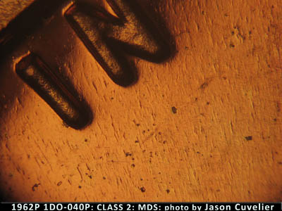 Die-stage B marker on 1962P•1DO•040P (1962 Doubled Die Obverse).