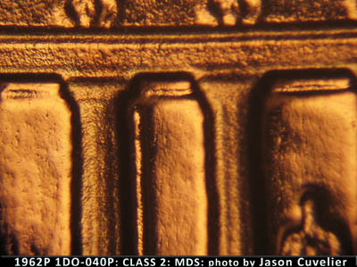Die-stage B marker on 1962P•1DO•040P (1962 Doubled Die Obverse).