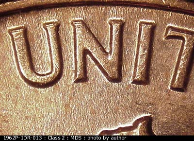 1962 Lincoln cent obverse, CopperCoins die 1962P•1DR•013.