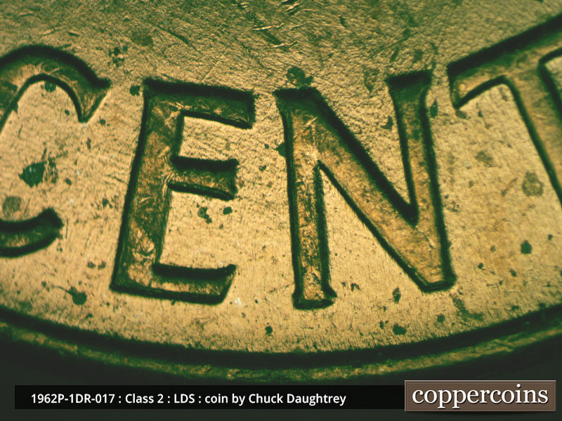 Die-stage C marker on 1962P•1DR•017 (1962 Doubled Die Reverse).
