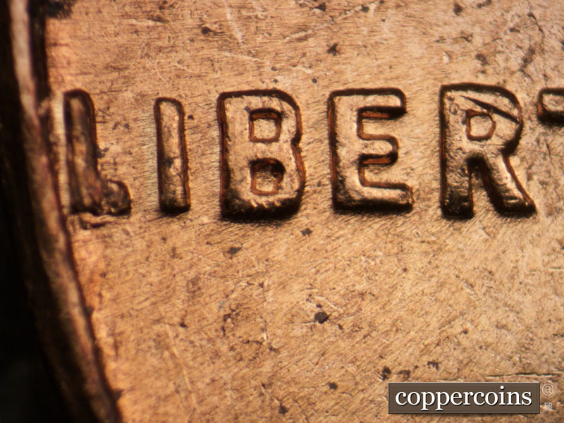 1963 Lincoln cent obverse, CopperCoins die 1963D•1DO•003.