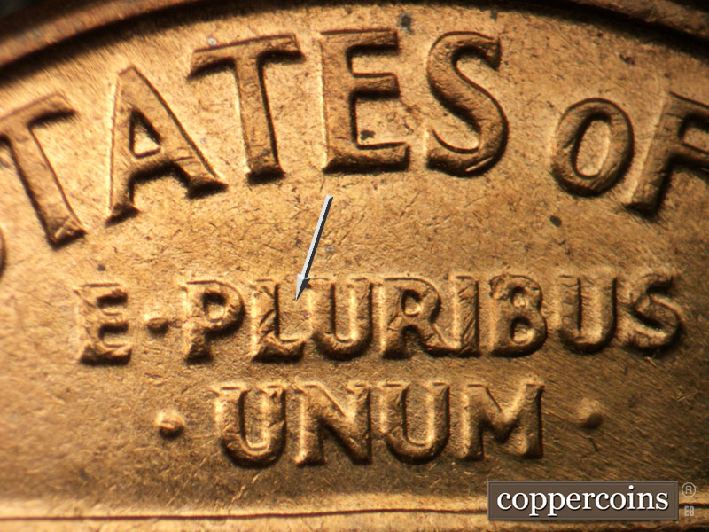Die-stage C marker on 1963D•1DO•003 (1963 Doubled Die Obverse).