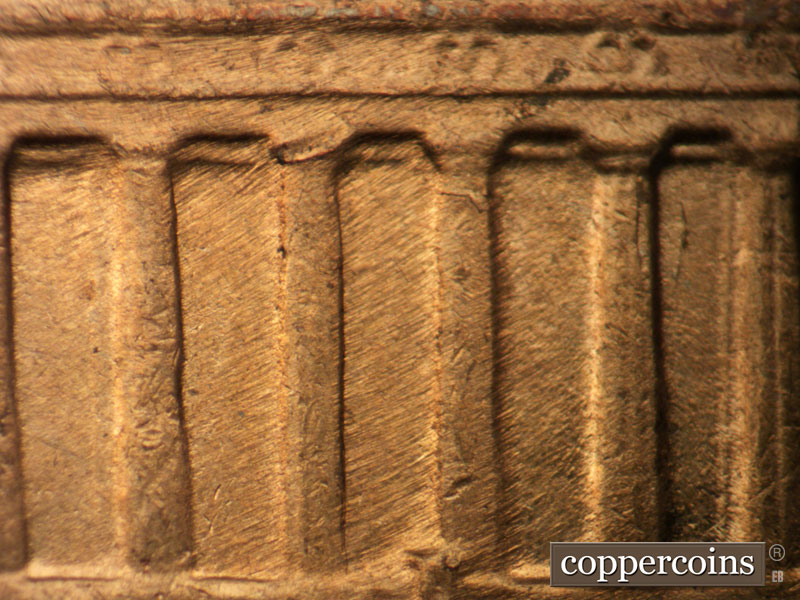 Die-stage C marker on 1963D•1DO•003 (1963 Doubled Die Obverse).